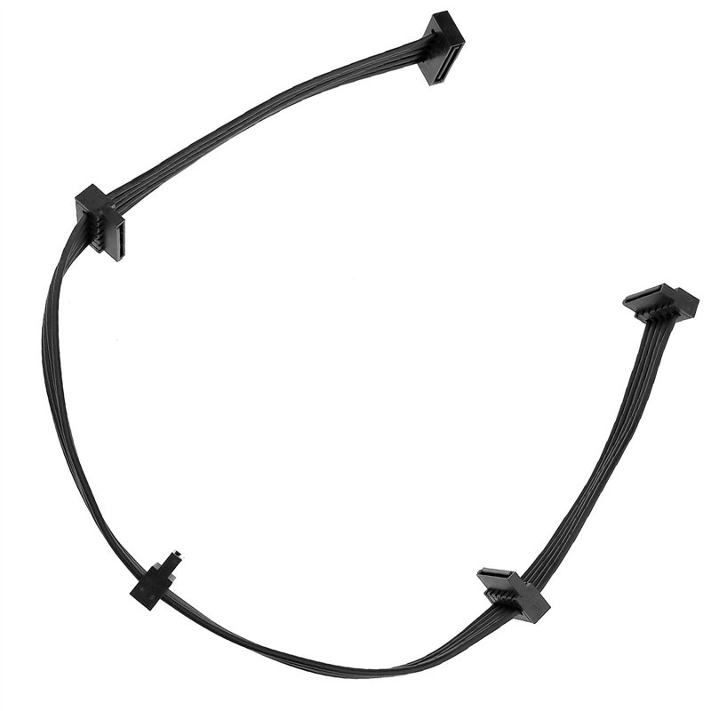 Image secondaire de BIYM 2 Pcs 15 Broches SATA Câble d'alimentation 1 Mâle à 4 Femelle Y Splitter Kit 20 Pouces 18AWG Câble Ordinateur Puissance Lec