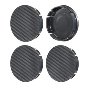 Complect de 4x 60mm CARBON Centres de Roue Caches Moyeu Jante Capuchons Enjoliveurs -Passent pour jantes avec 55