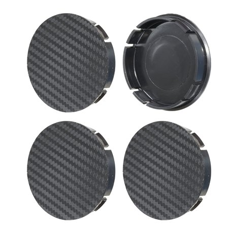 Complect de 4x 60mm CARBON Centres de Roue Caches Moyeu Jante Capuchons Enjoliveurs -Passent pour jantes avec 55