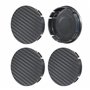 Complect de 4x 60mm CARBON Centres de Roue Caches Moyeu Jante Capuchons Enjoliveurs -Passent pour jantes avec 55