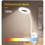Lampe de lecture à clipser alimentée par piles pour lit, avec 3 niveaux de luminosité, rechargeable par USB