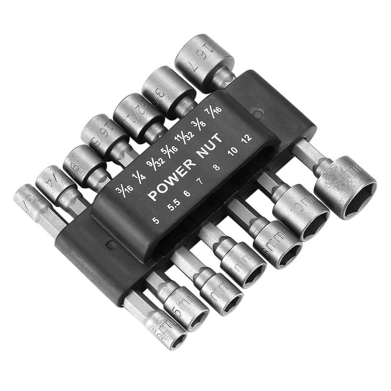 Does not apply 14 Pièces Adaptateur de Clé à Douille Hexagonale pour écrous, Insert de Tournevis, Jeu de Douilles à Embouts, écr