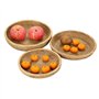 SUMTree 3pcs Panier de Service Corbeille à Fruits Rond Panier d’osier Rangement pour cookies, pain,fruits (25+23+19CM)