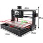 RATTMMOTOR CNC 3018 Pro Max Machine à graver 3 axes GRBL Control ER11 3018 Pro-M Fraiseuse pour bois PVC PCB Gravure DIY