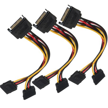 Bolongking CDL Micro Lot de 3 câbles répartiteurs SATA vers double SATA pour disque dur HDD SSD 20