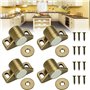 TANCUDER 4PCS Aimant pour Porte Placard Loquet de Porte Magnétique Fermeture de Porte Aimantée avec 4 Rondelles et 12 Vis Fermet