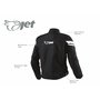 JET Blouson moto imperméable avec armure veste moto multi fonctionnel textile (Noir, 4XL (EU 58-60))
