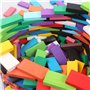 YIQI Ensemble de Blocs de Dominos en Bois coloré 120pcs, Jeu de Jeu éducatif pour Enfants