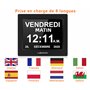 LEMNOI 8" Pouce LCD Horloge Numérique Calendrier N10 avec Date Jour Et Heure Horloge Non-Abrégée Auto Dimming 8 Langues HD Displ