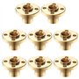 Aipaide 8 Pièces T8 Écrou Vis Trapézoïdal en Laiton Résistant à la Corrosion pour 8mm Fil Tige Filetée RepRap i3 3D Imprimante Z