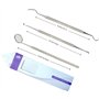 3 pcs Detartreur Dentaire Kit Dents en acier Inoxydable kit de Nettoyage Calcul Calculateur de Plaque Hygiène Scanner Crochet Ch