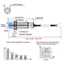 Heschen M18 Capacitif Capteur De Proximité Commutateur, Type de non-bouclier, LJC18A3-B-Z/BX, Détecteur 1-10mm, 10-30VDC 200mA,