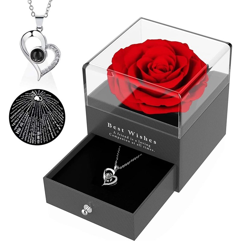 MONODEAL cadeau fete des meres,Cadeau femme, Rose Eternelle Cadeau Anniversaire Fête des mères Mariage pour Femme Maman, Anniver