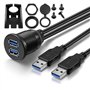 USB Panel Flush Mount Kabel 2 Meter 1