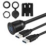 8 m Dual USB 3.0 Verlängerung USB Mount Dash Mount Mount Panel Mount Kabel für Auto Boot M