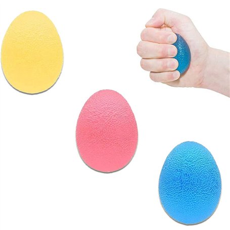 VOARGE Lot de 3 balles de préhension en forme d'œuf pour soulager la pression