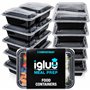 Igluu Meal Prep - [Lot de 10 Boîtes alimentaires à 2 compartiments pour préparation des repas - Réutilisables