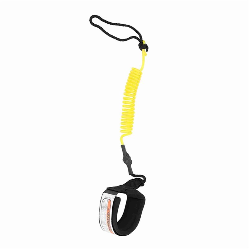 Planche de Surf Laisse Stand up Paddle Board enroulé Printemps Laisse Jambe Pied Corde Surf Laisse 5mm(Jaune),braceletde Maintie