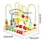 jacootoys Bois Labyrinthe de Perles Coloré Fruit Boules Boulier Circuits de Motricité Educatif Jouet pour Bébé Fille Garçon
