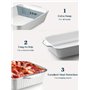 4.2 quarts plat de cuisson avec p
