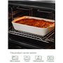 DOWAN Casserole, 9x13 plat de cuisson en céramique, grand plat à lasagne profond pour le four, 4.2 quarts plat de cuisson avec p