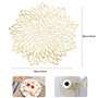 SNAGAROG 4 PCS Napperon de Table Decoratif en PVC 38x38cm Set de Table Antidérapant Bateausous Plat de Table Decoratif Dessous A