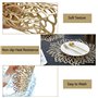 SNAGAROG 4 PCS Napperon de Table Decoratif en PVC 38x38cm Set de Table Antidérapant Bateausous Plat de Table Decoratif Dessous A