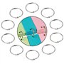 Anneaux de Livre, Anneaux de Reliure, 100 PCS Métalliques Anneaux Porte-clés à Bloc-note Anneaux Articulés pour Albums Scrapbook
