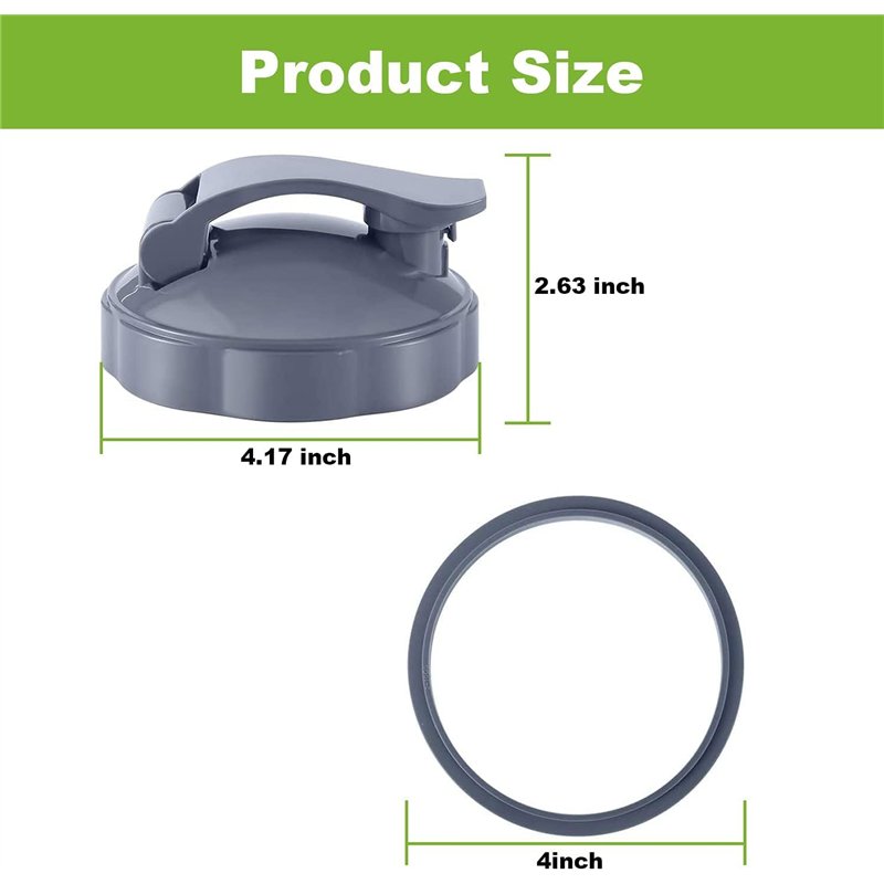 Image secondaire de Funtuan - Couvercles refermables et couvercle à rabat - Pièces de rechange pour mixeur NBullet 600 W et 900 W - 32/64/532 ml - G