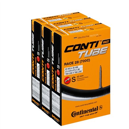 Continental Race 28 Chambre à air SV 42 mm Presta Lot de 3 Lot