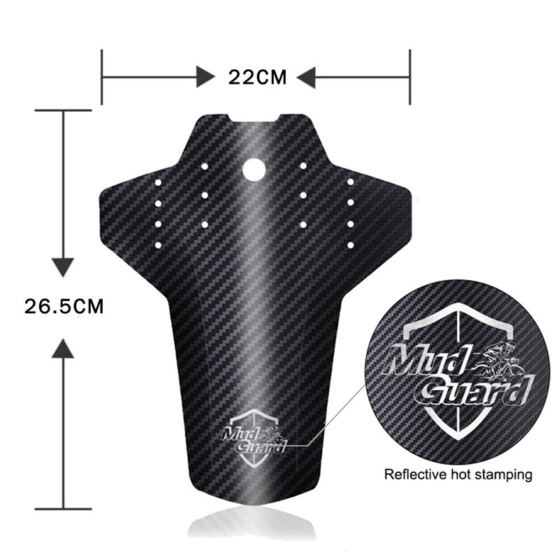 Image secondaire de Bymivofun 2 pièces Ensemble de Garde Boue de Vélo, Garde-Boue Universels Avant et Arrière pour VTT, avec 8 Attaches de Câble, Fi