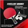 Set de 2 Raquettes de ping-Pong Professionnelles pour débutants et Pros, avec 2 Raquettes + 3 balles pour l’extérieur, idéales p