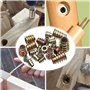 YIYICO Insert Fileté Bois Inserts Filetés Écrous à Visser Douille M4 M5 M6 M8 M10 Manchons à Visser Alliage de Zinc 130pcs pour 