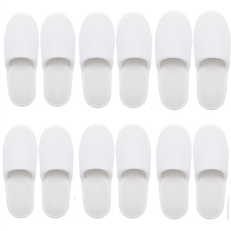 Bkrdty Hôtel des Chaussons 6 paires Pantoufles Jetables Polaire Corail Moelleux de Taille Générale Chausson Spa Fermé Lavables e