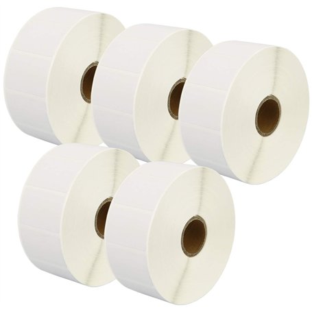5 Compatibles Rouleaux 38mm x 25mm Étiquettes thermique pour Zebra GK420d GK420t GC420d GX420d GX420t GC420t GX430t GT800 LP2844