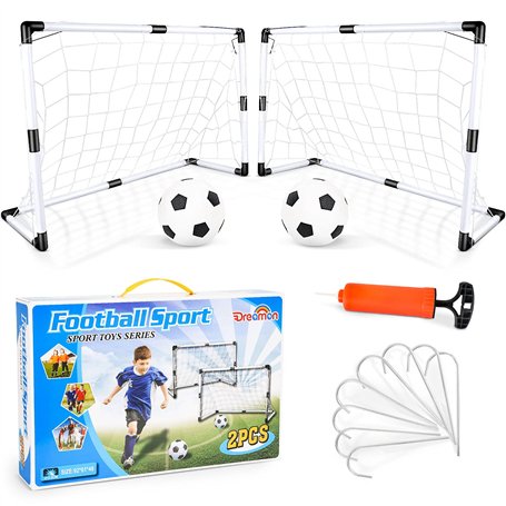 Dreamon Cage de Football Lot de 2 Buts de Football et Balle d'enfants