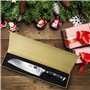 SHAN ZU Couteau de Cuisine, Couteaux Japonais Santoku 18 cm Professionnel Carbone en Acier Inoxydable Allemand Chef Couteaux Uti