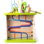Hape Cube d'Activité Bébé en Bois - Centre d'Activité Bébé 1 an - 5 Faces d'Activités - Animaux, Formes, Labyrinthe, Balles en B