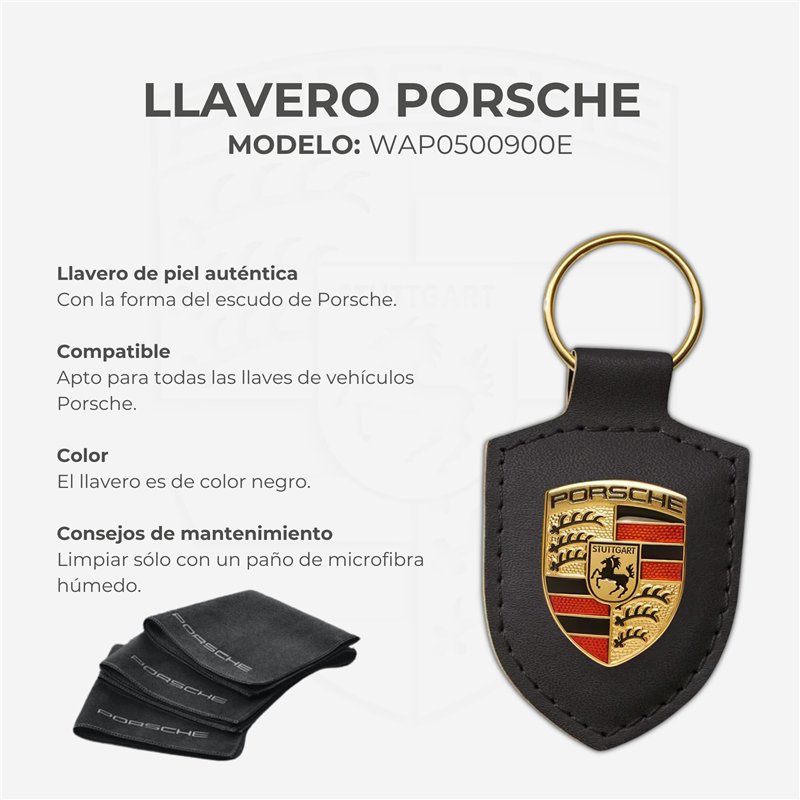 Image secondaire de Porte-clés armoiries Porsche (original) en noir