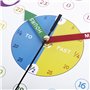 Lafocuse Silencieuse Horloge Murale Enfant Apprentissage Colorée avec 3D Chiffres Facile à Lire pour Ecole Chambre Enfant Classe