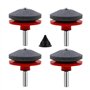 SIYI-XIU 4 Pièces Affuteur Lame Tondeuse Gazon Universel Aiguiseur de Tondeuse Accessoires pour Tondeuses avec 1Pcs Kit D'équili