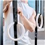 Eric Flag Anneaux Gymnastique en Bois - Diamètre 28 mm - Anneaux Gym avec Sangles Suspension Graduées, Facilement Réglables pour