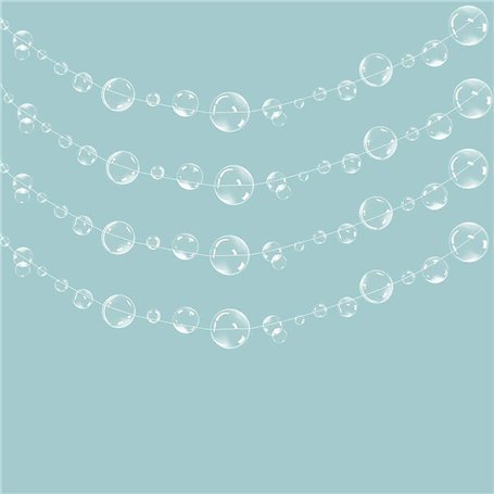 CENPEK 4 guirlandes Plates sous la mer avec Bulles pour Petite sirène