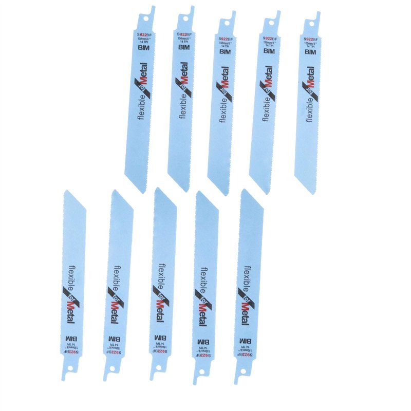 ENET Lames de Scie 150mm Sabre Alternatif a vu Lames de Coupe métal pour Bosch S922BF, 10pcs