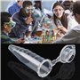 Chudian 500Pcs 1.5ml Tube à Centrifuger en Plastique,Tubes à Essai en Plastique pour Centrifugeuse Flacon avec Couvercle Transpa