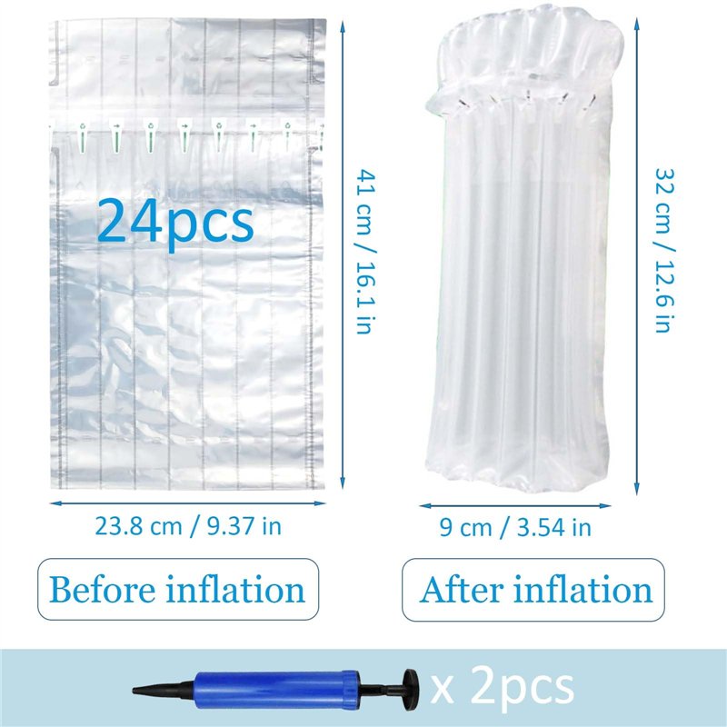 Image secondaire de 24pcs Protecteur De Bouteille De Vin Pack,Emballage Gonflable De Douilles,Colonne D'Air Pour Bouteille De Vin,Sac Bouteille Vin,