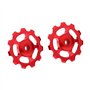 VGEBY1 2pcs Poulie de Dérailleur en Alliage d'Aluminium 11 t Vélo Arrière Guide Dérailleur Poulie Roue Jockey Accessoire(Rouge)
