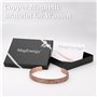 MagEnergy Bracelet magnétique en cuivre pour femmes 6.8 pouces réglable pour s'adapter à la plupart des poignets avec une belle