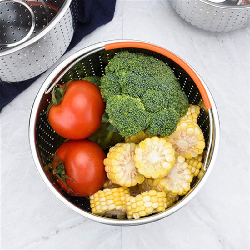 Image secondaire de Panier à Vapeur,304 Acier Inoxydable Légumes Panier Vapeur, Cuiseur à Riz Vapeur Panier Autocuiseur Panier Vapeur Avec Poignée R