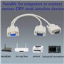 PNGKNYOCN Câble répartiteur DB9 en Y DB9 9 broches 1 ale femelle vers 2 mâles RS232 pour connecter divers appareils d'interface 